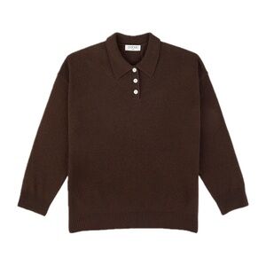 Doree Brown Polo Sweater
